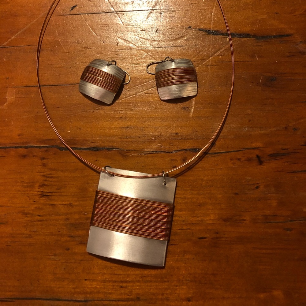 Handmade necklace and earrings